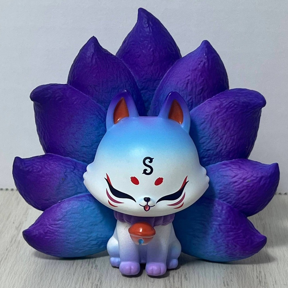 BEEMAI Ancient Fox Ascension Series Nine-Tailed Thunder Figure Blue Purple Red
